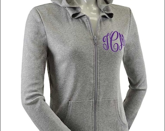 Bridesmaid Monogram Light Weight Womens Jacket--Bridal Party Bride-- Customized with several color options