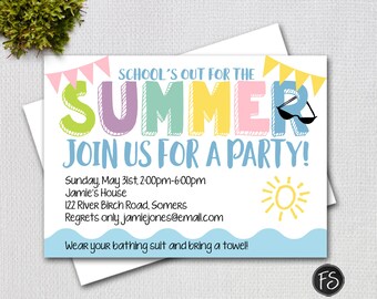 End Of School Party Invitation Templates 9