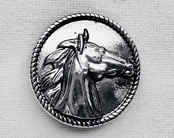 Silver Horse Snap Charm