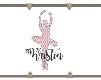 Ballerina Decal/ Camp Trunk Decals/ Vinyl Sticker/ Ballet Decal/ Dance Decal/ Dance Camp/Name Decal/ Wall Decal