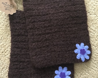 Pot holders felted wool pot holders flower design set of two