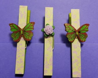 Decorative Clothespin Magnets