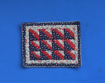 Doll house miniature hand made quilt 4.5" x 5.75"