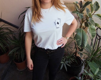 Screen printed handmade card - 100% cotton T-shirt