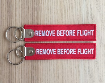 Keychain Keyring "Remove Before Flight" engraved numbered engraved numbered crew pilot airplane aviation airport airport aircraft spot