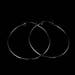 Medium Large Size Hoop Earrings // 925 Sterling Silver // 60mm Length // 1.5mm Thickness // Snap Post Hoop Earrings