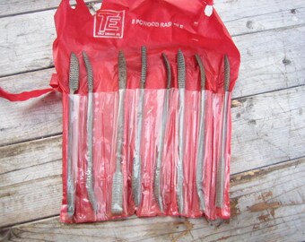 Set 8 small wood rasp file