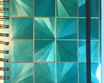 Blue green notebook