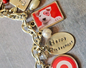Retirement Gift, Retirement Bracelet, Photo Charm Bracelet, Happy Retirement, Teacher Gift, Coach Gift, Team Leader Gift, Boss Manager Gift