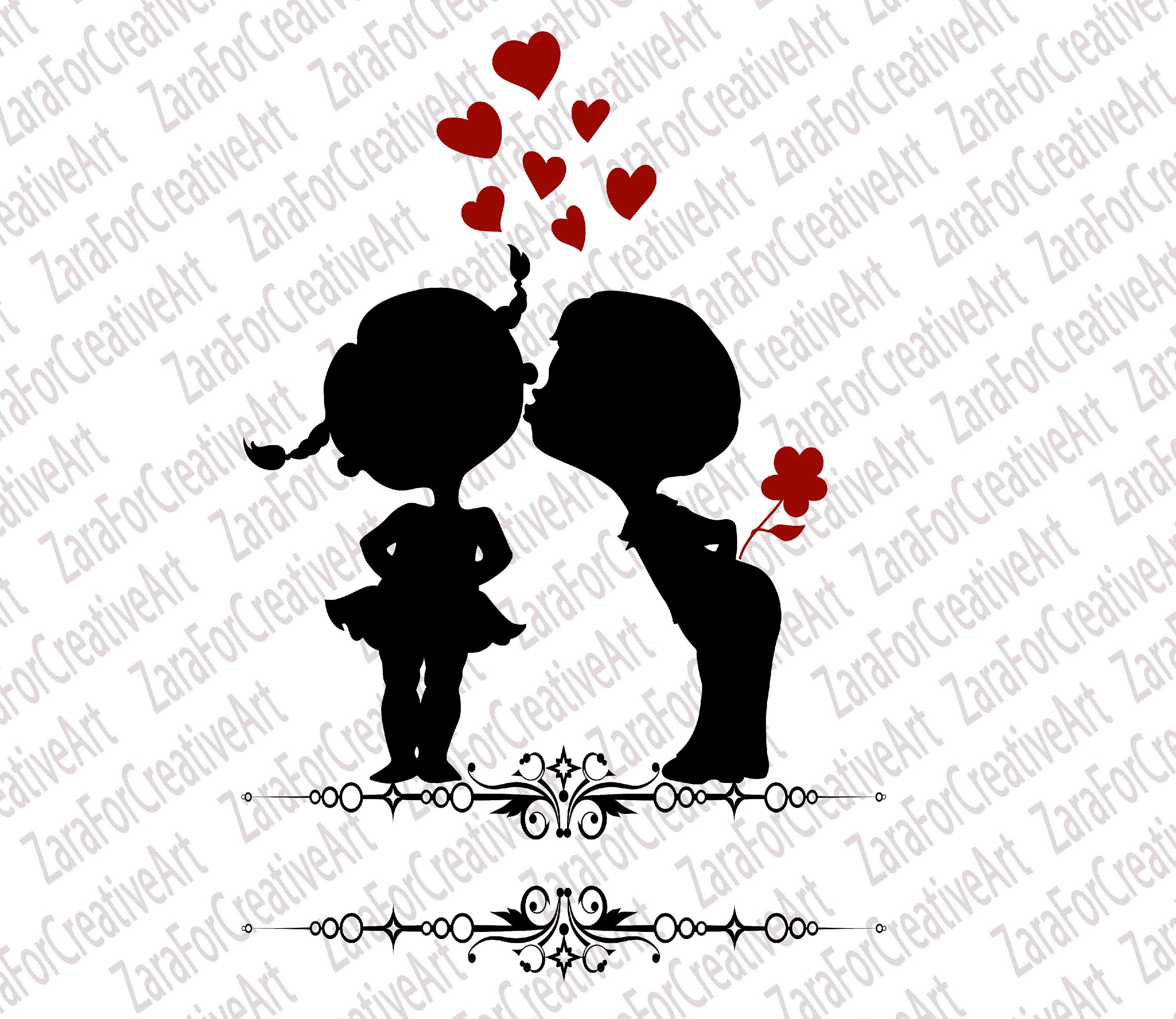 Download couple kids love SVG DXF PNG Cutting files Cricut