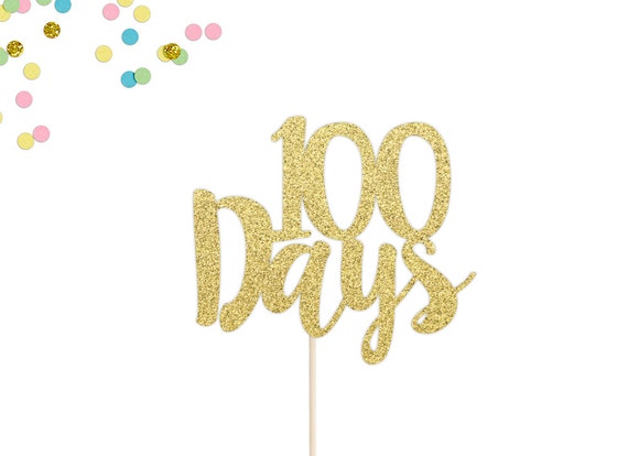 100 Days Cake Topper Baby's 100 Days Birthday Cake