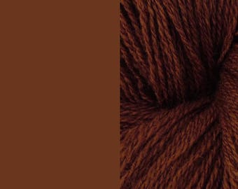 Wool Yarn, brown, DK, 3-ply worsted knitting yarn 8/3 100g/250m