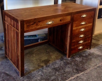 Aged- Salvaged Wood Desk (Made to Order)