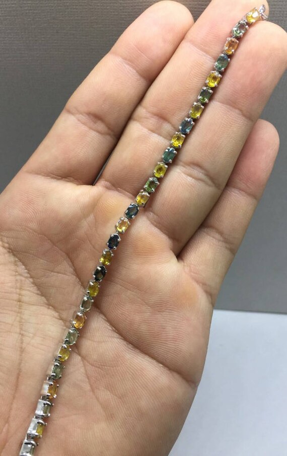Multicolored Sapphire Bracelet