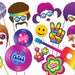 Printable 70s Party Photo Booth Props. Seventies Photobooth, Hippie, Afro Wig, Glitter ball, Peace, Love, Flower Power. 60s - 70s. 0160