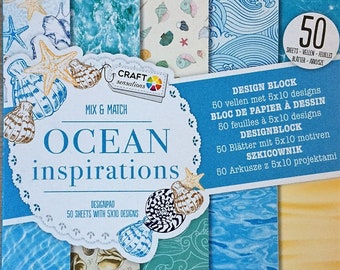 Scrapbooking ocean paper 50 sheets