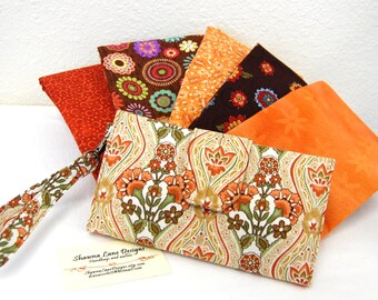 Women's wallet, custom made wallet in your choice of fabric, credit card wallet, checkbook wallet, wristlet, wallet with strap, phone wallet