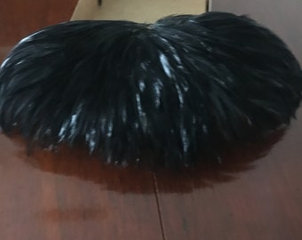 Black Ladys Feather Hat 1920s
