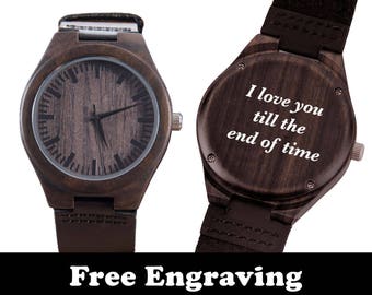 Engraved Watch, Groomsmen Gifts, Wedding Gifts, Wood Watch, Engraved Wood Watch, Wooden Watch, Customized, Personalized Gift