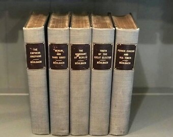 Vintage books, set of books, Louise Muhlbach, teal/gray books, display books, decorative books, book decor, wedding centerpieces, historical