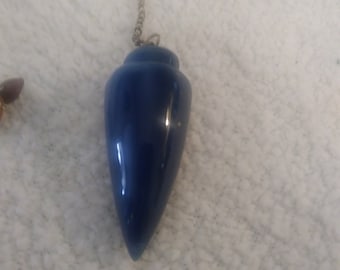 BLUE ONYX Dowsing PENDULUM- Wiccan/Pagan/Divination