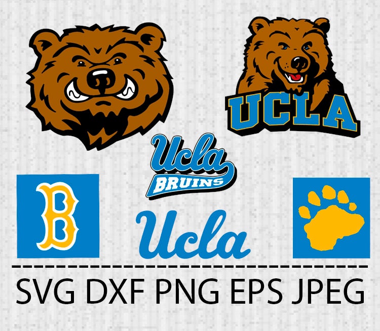 SVG UCLA Bruins Logo Vector Layered Cut File Silhouette Cameo