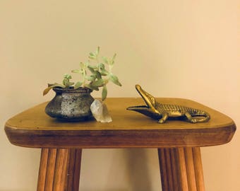 Brass alligator figurine