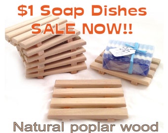 20 natural wood soap dishes 1.00 EACH - natural poplar wood handcrafted in USA