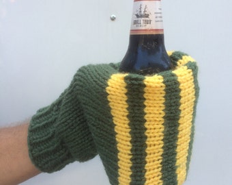 Green & Gold Beer Mitts