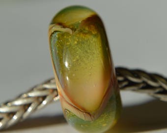 Unique Armadillo Handmade Lampwork Glass European Charm Bead - SRA - Fits all charm bracelets - Silver Core Options