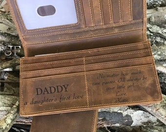 Gift for Men, Mens Leather Wallet, Personalized Mens Wallet Husband Gift, Men Long Wallet, Minimalist Wallet, Mens Wallet Bifold Slim Wallet
