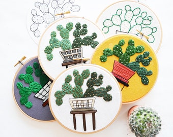 Out of Retirement! - April Prickly Pear Embroidery Pattern PDF by Sarah K. Benning