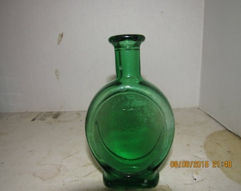 1880-90's Emerald Green United Drug Co (Medical Cross) Boston, Mass Fancy 5 3/4 inch medicine bottle