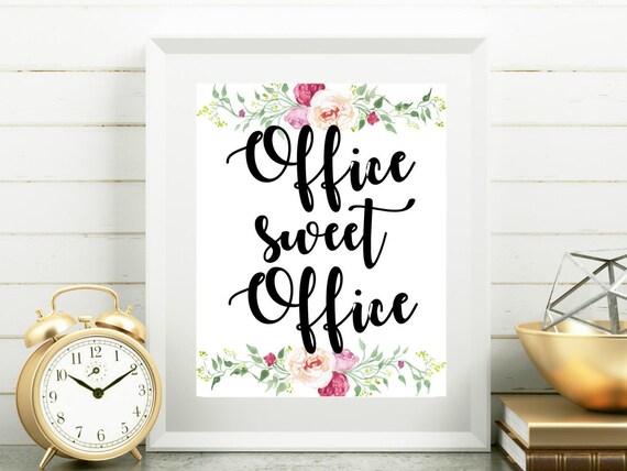 Office Printables Sweet Cubicle Decor Floral Wall Shabby Chic 8x10 Print Art Office Printables Sweet Cubicle Decor Floral Wall Shabby Chic 8x10 Print Art