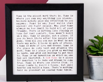 New Home Print; Housewarming Gift; New Home Gift; New Home Frame; AP036
