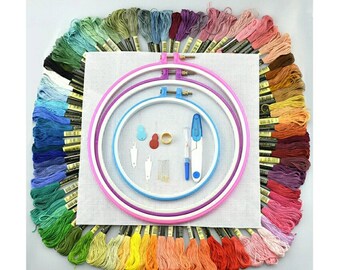Embroidery Kit For Beginner,120 pcs Cross Stitch Kit,Cross Stitch Set,Embroidery Tool Set,Sewing Craft Tool Accessories