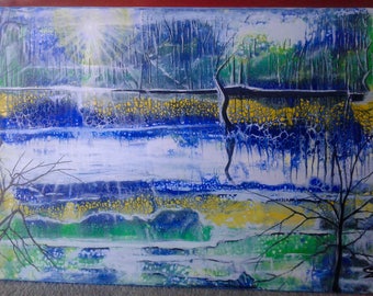 Magic Moment: Original Painting, Acrylic Painting, Large Canvas,