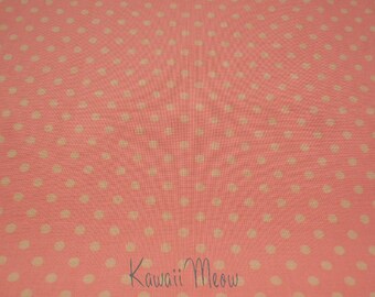 SALE - Polka Dots Orange x Beige Dots - Fat Quarter (12ko0114)