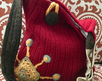 Needle Felted-Felted Sweater Bag