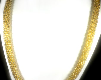 Sophisticated and elegant gold beaded necklace