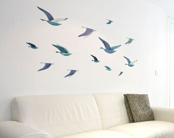 Flock of Sea Birds Wall Decals (1290-17)