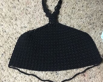 Made to order Black halter top