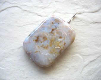 Fossil Pendant, Fossilized Coral Stone Pendant, Handmade Gemstone Pendant Necklace, Fossilized Coral Pendant, Fossil Jewelry
