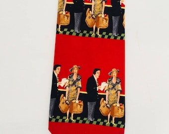 1980's GUY Buffet Collection Silk Necktie 57"L X 3.75" W