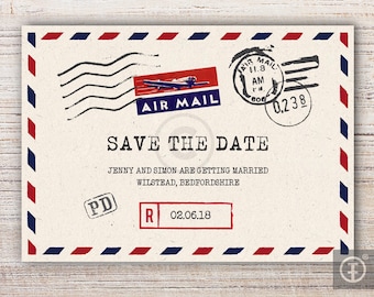 postcards save the date template