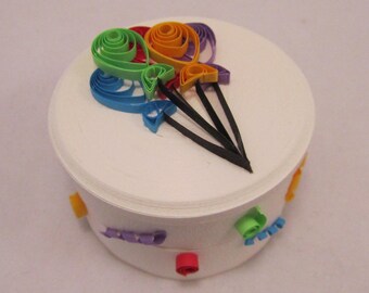 Balloon All-Paper Quilled Box - Handmade