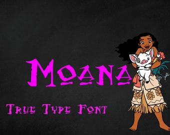 Disney's Moana True type font