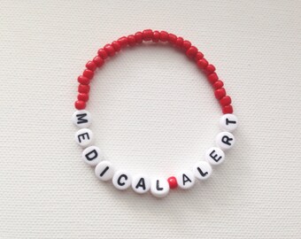 Medical Alert Bracelet, Medical ID Bracelet, Nut Allergy Bracelet, Allergy Bracelet, Child ID Bracelet, Autisim Bracelet, Diabetes Bracelet