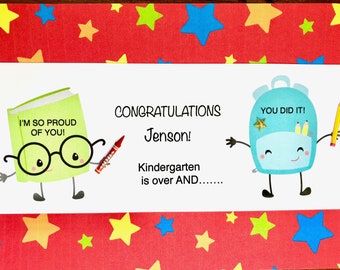 End Of Year School Congratulations-Nursery School-Kindergarten-Pre-K-First Grade-Son-Daughter-Grandson-Granddaughter-Niece-Godchild-Anyone