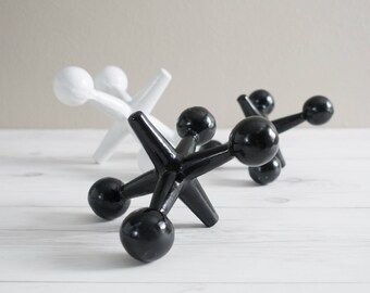 Mid Century Black and White Jacks by Bill Curry
